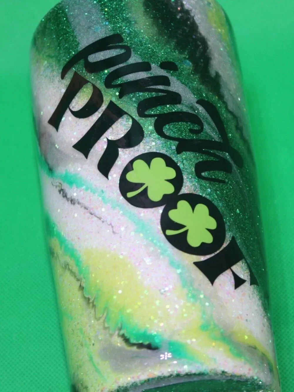 Pinch Proof  St Patrick's Day Lucky Green Irish custom tumbler Mug NEW